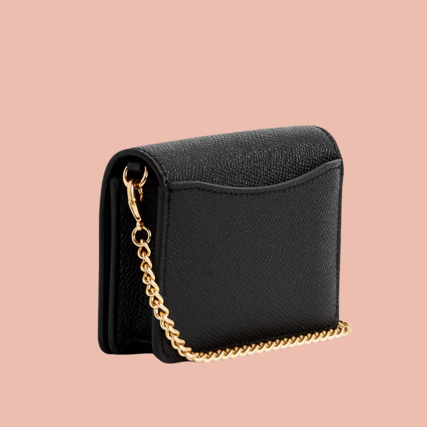 Coach Mini Wallet on Chain Leather