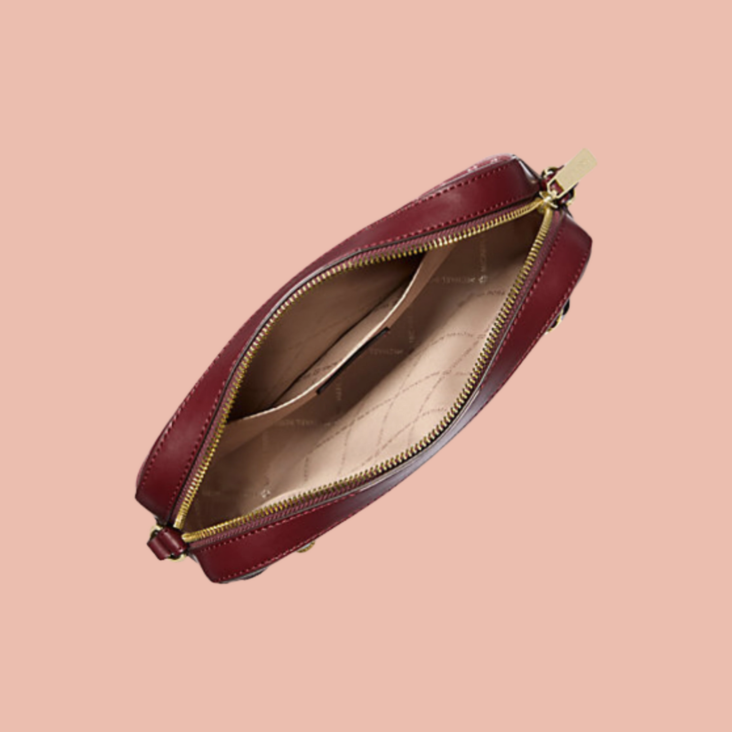 Michael Kors Jet Set Large East-West Zip Chain Crossbody in Burgundy