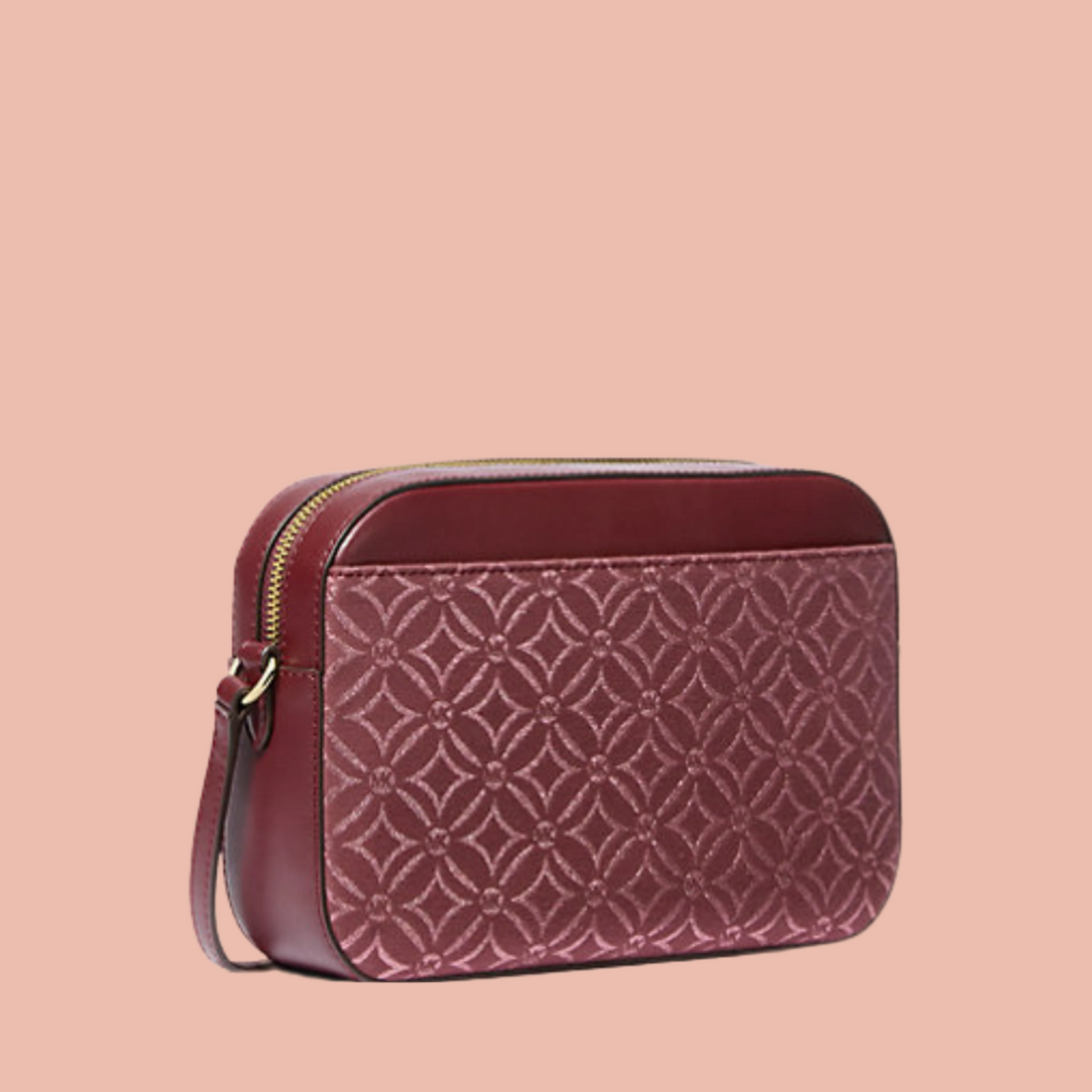 Michael Kors Jet Set Large East-West Zip Chain Crossbody in Burgundy