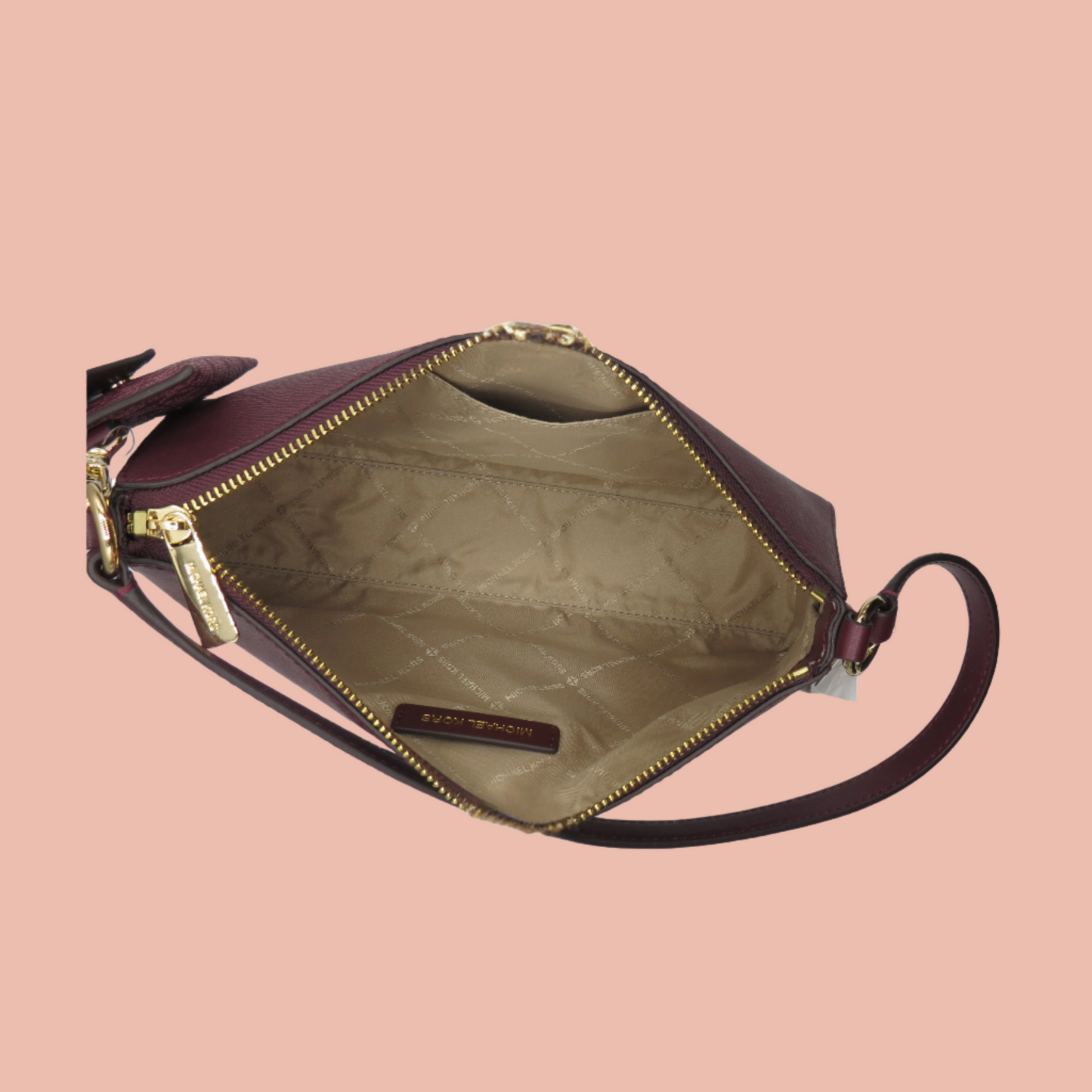 Michael Kors Shoulder Bag with Wallet Burgundy