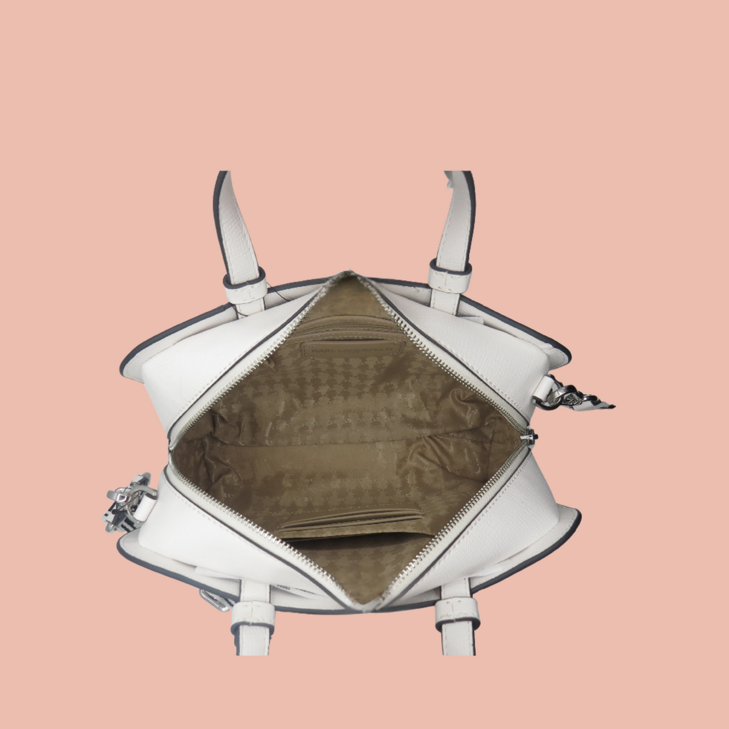 Karl Lagerfeld Top Handle Satchel White