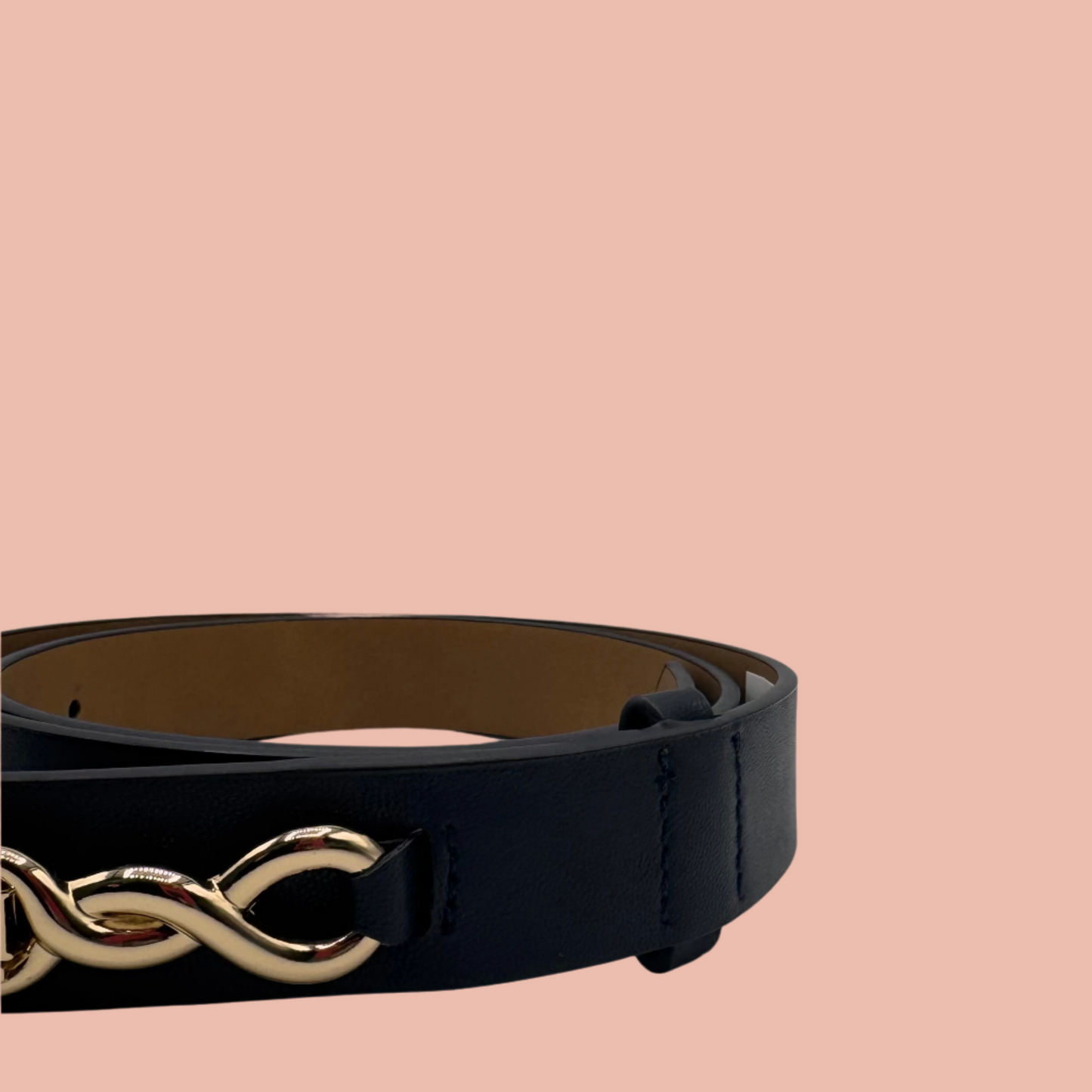Tommy Hilfiger Women's Belt with Gold Buckle