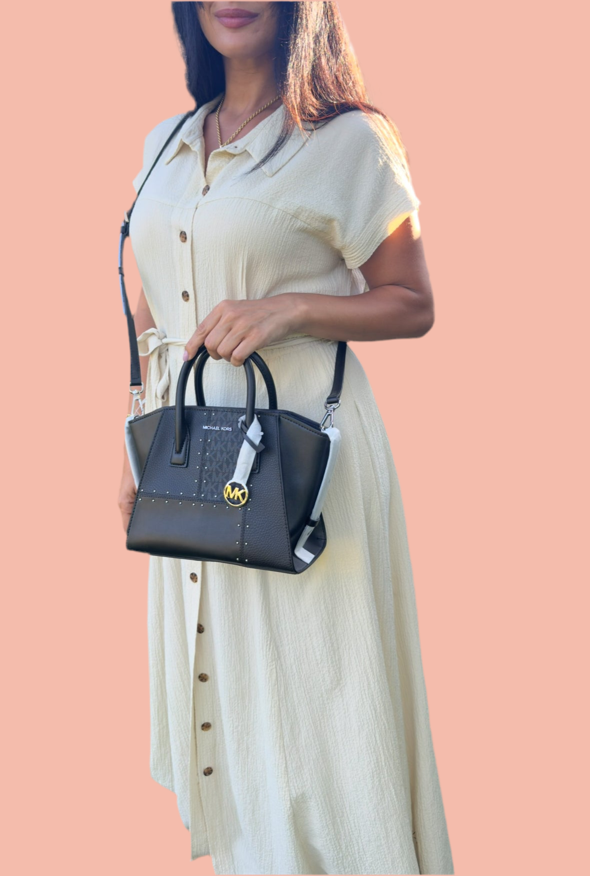 Avril Michael Kors Signature Logo Satchel
