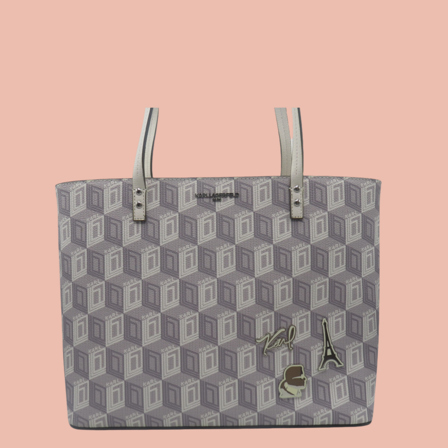 Karl Lagerfeld Maybelle Tote White with logo