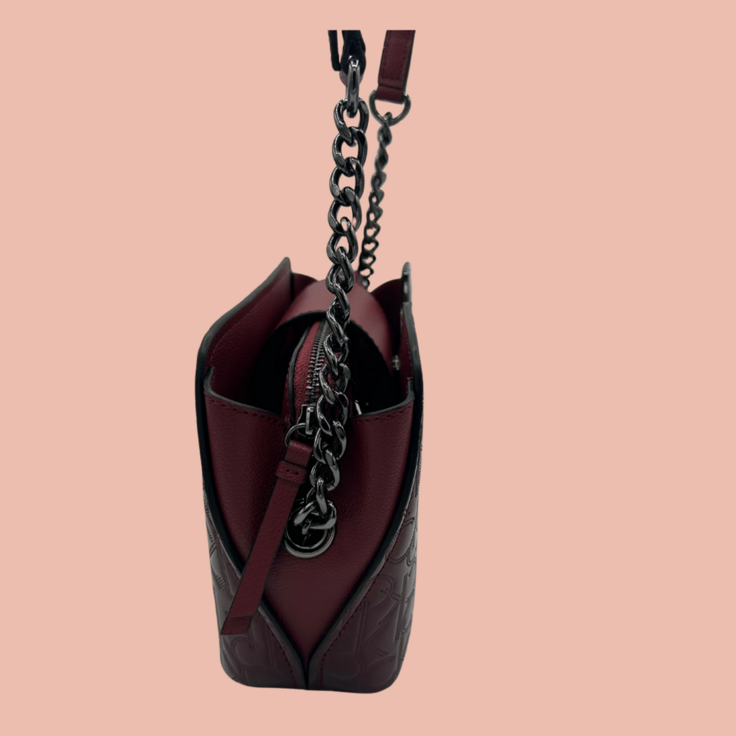 Calvin Klein Glossy Crossbody Burgundy