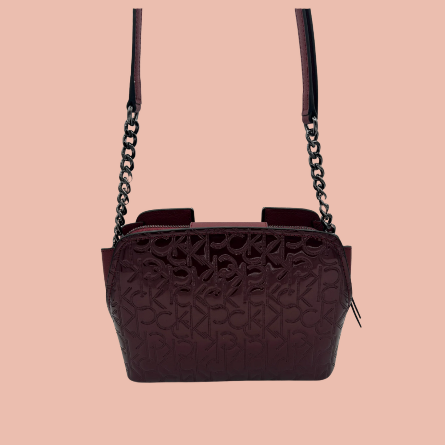 Calvin Klein Glossy Crossbody Burgundy
