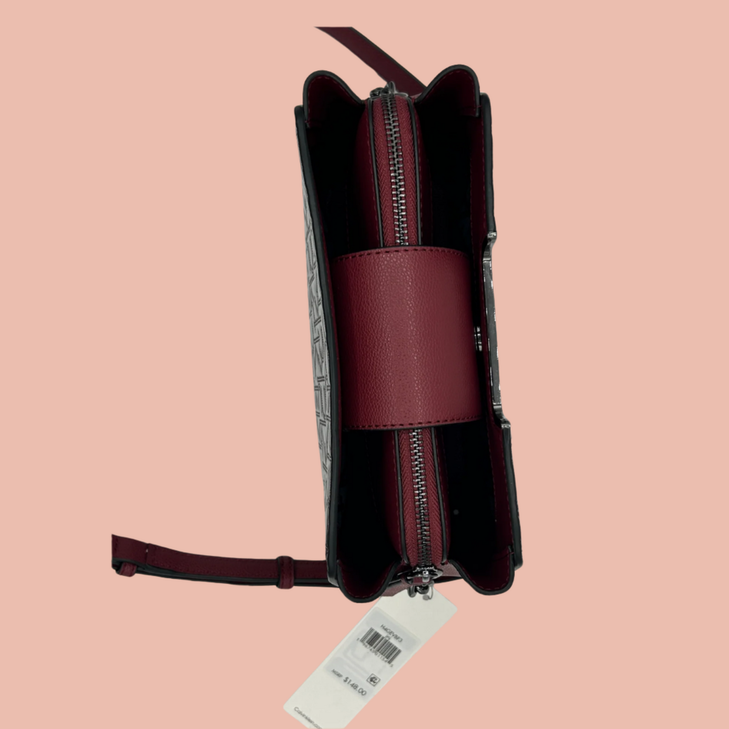 Calvin Klein Glossy Crossbody Burgundy