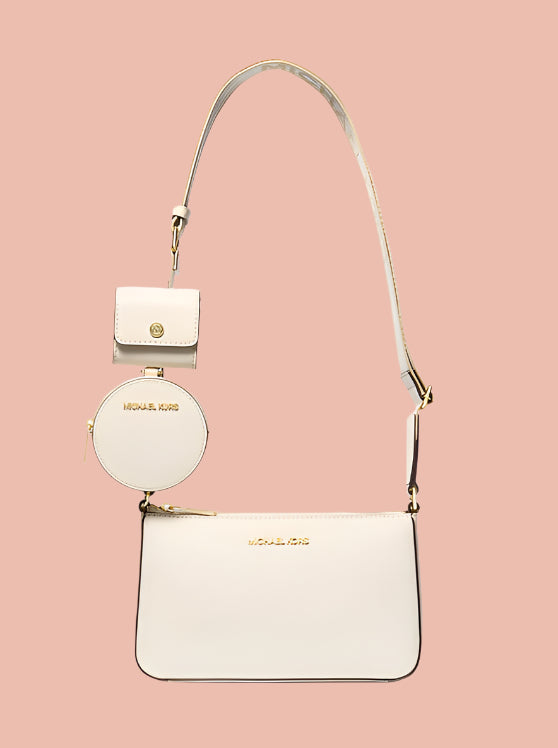 Michael Kors Jet Set Saffiano Leather Crossbody Bag with Apple AirPods Pro® Case