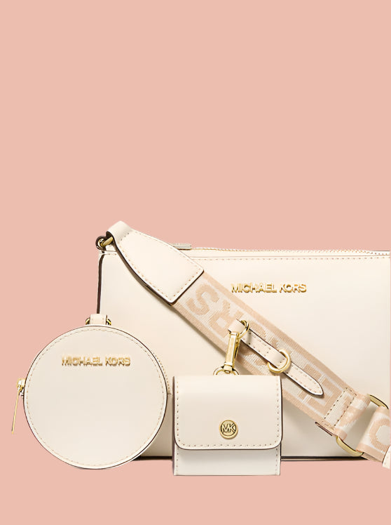 Michael Kors Jet Set Saffiano Leather Crossbody Bag with Apple AirPods Pro® Case