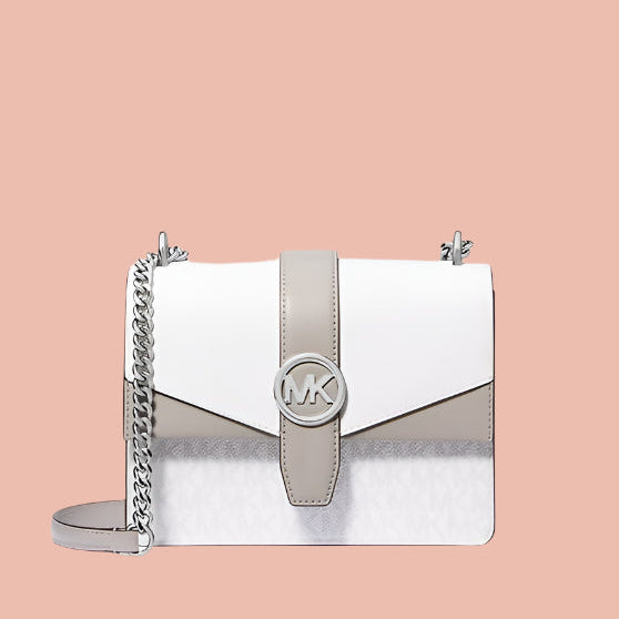 Michael Kors Greenwich Small Color-Block Signature Logo Crossbody Bag