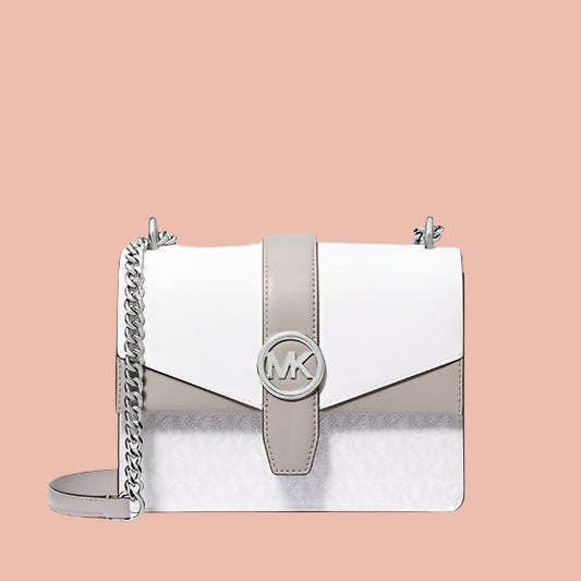 Michael Kors Greenwich Small Color-Block Signature Logo Crossbody Bag