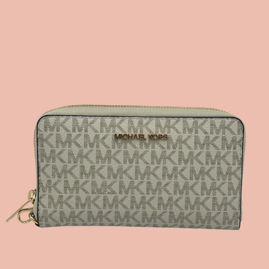Michael Kors White Zipper Wallet