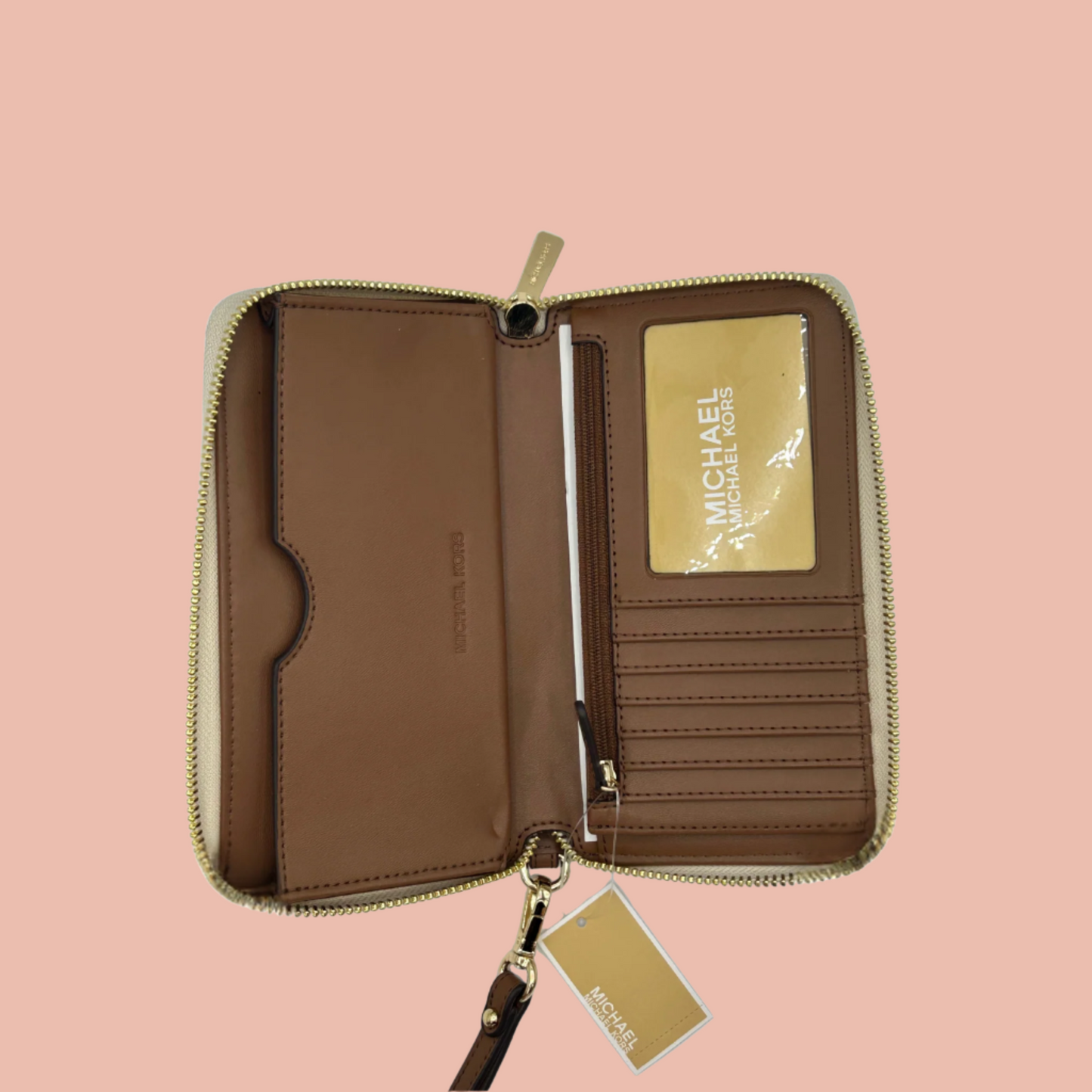 Michael Kors White Zipper Wallet