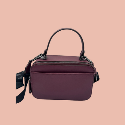 Karl Lagerfeld Burgundy 2-Zipper Crossbody