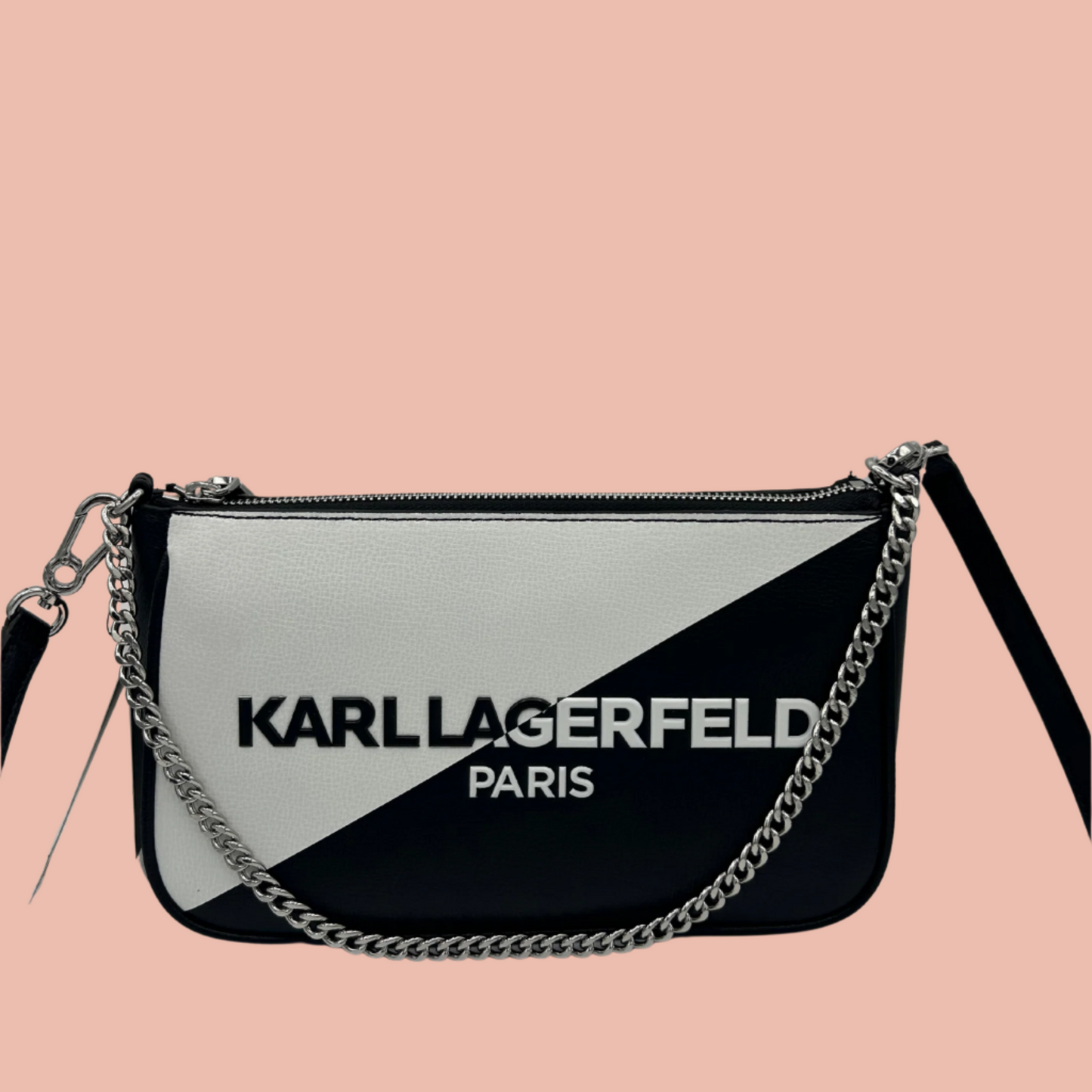 Karl Lagerfeld Black & White Crossbody/Shoulder Bag