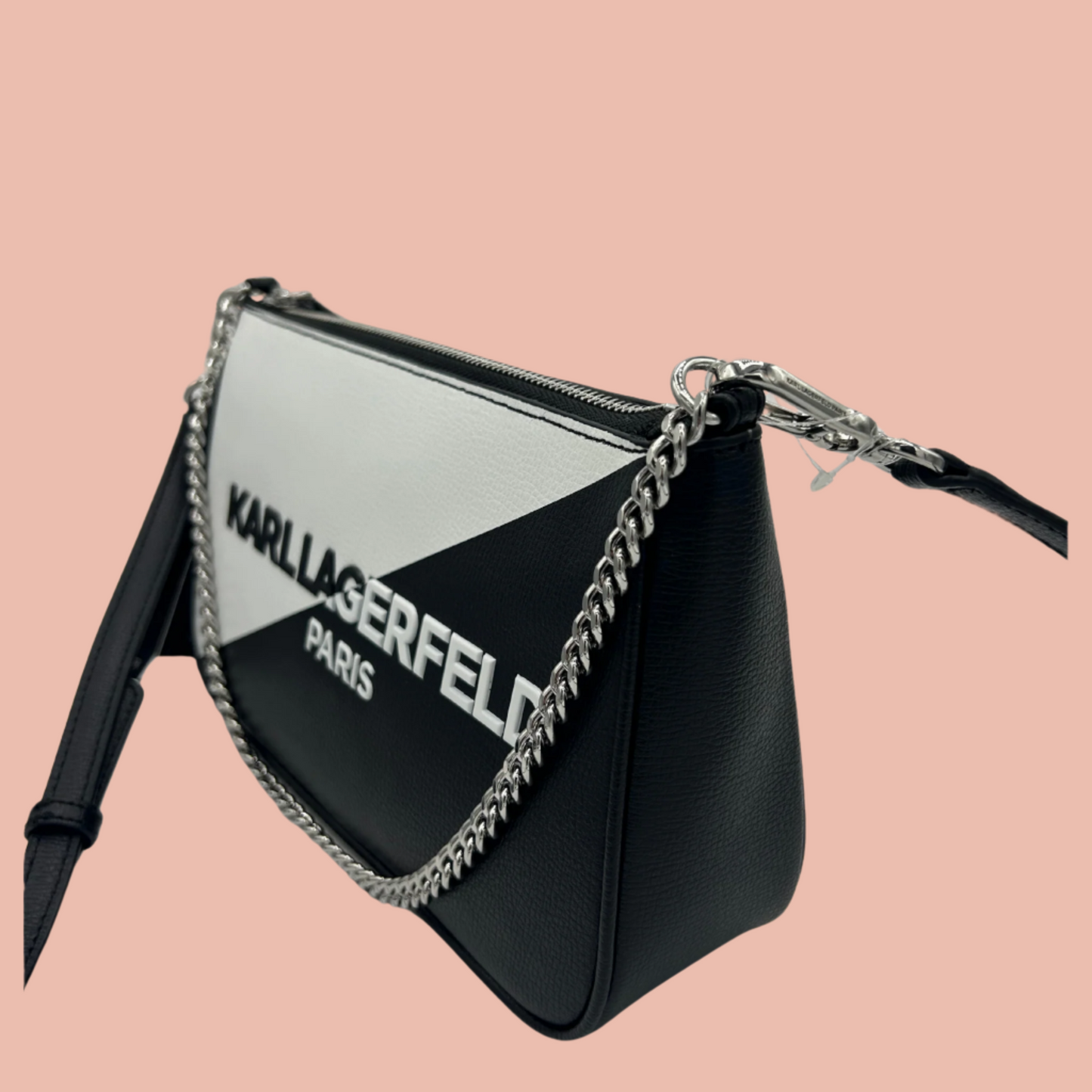 Karl Lagerfeld Black & White Crossbody/Shoulder Bag