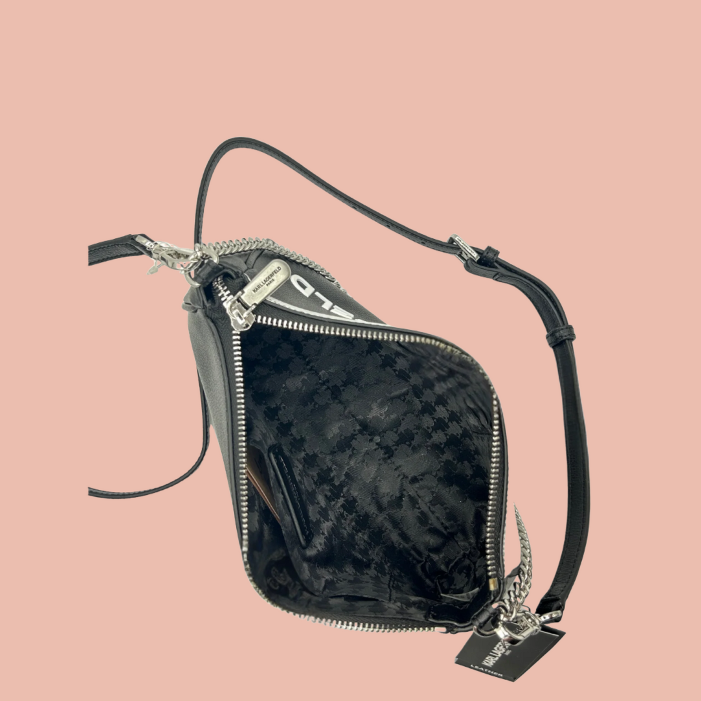 Karl Lagerfeld Black & White Crossbody/Shoulder Bag