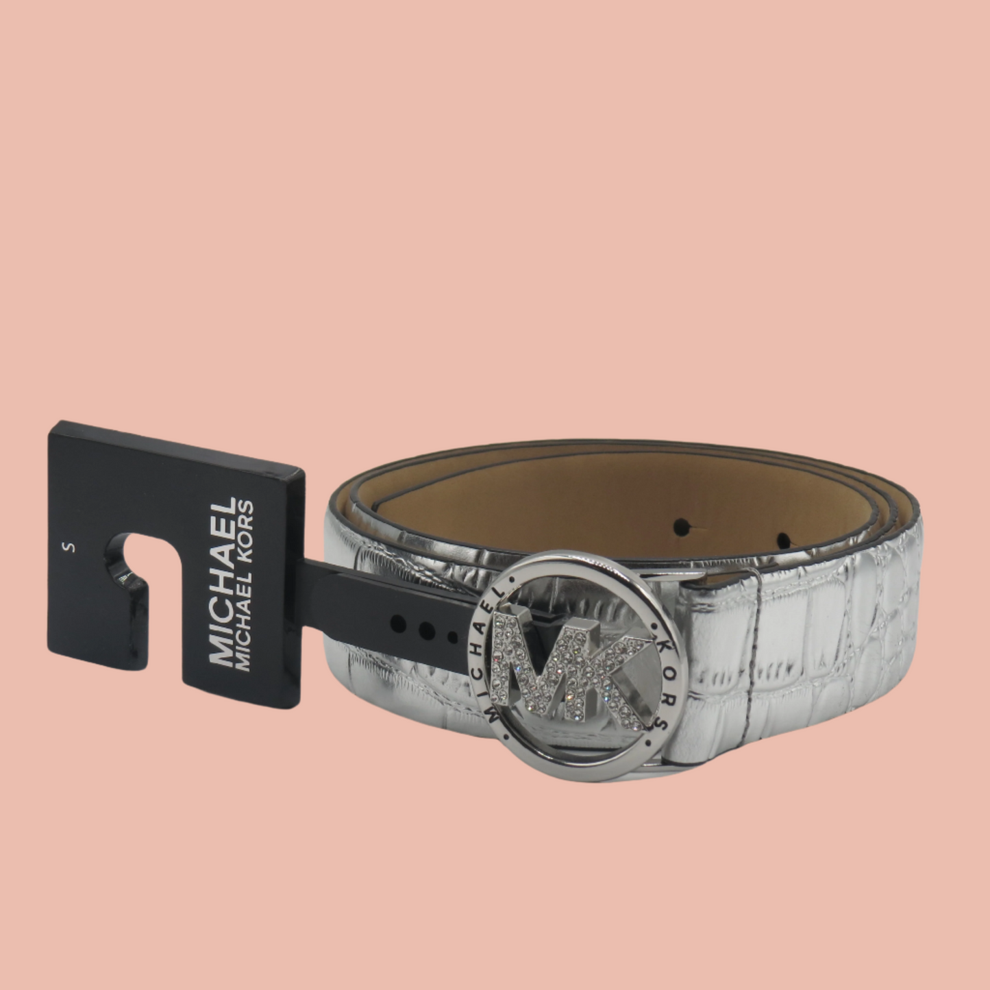 Michael Kors White Women Belt with Silver Buckle