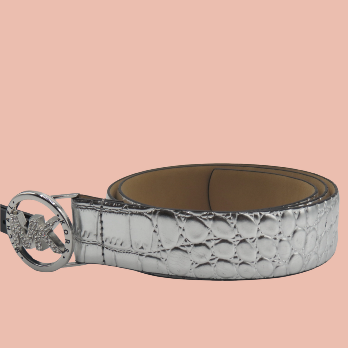 Michael Kors White Women Belt with Silver Buckle
