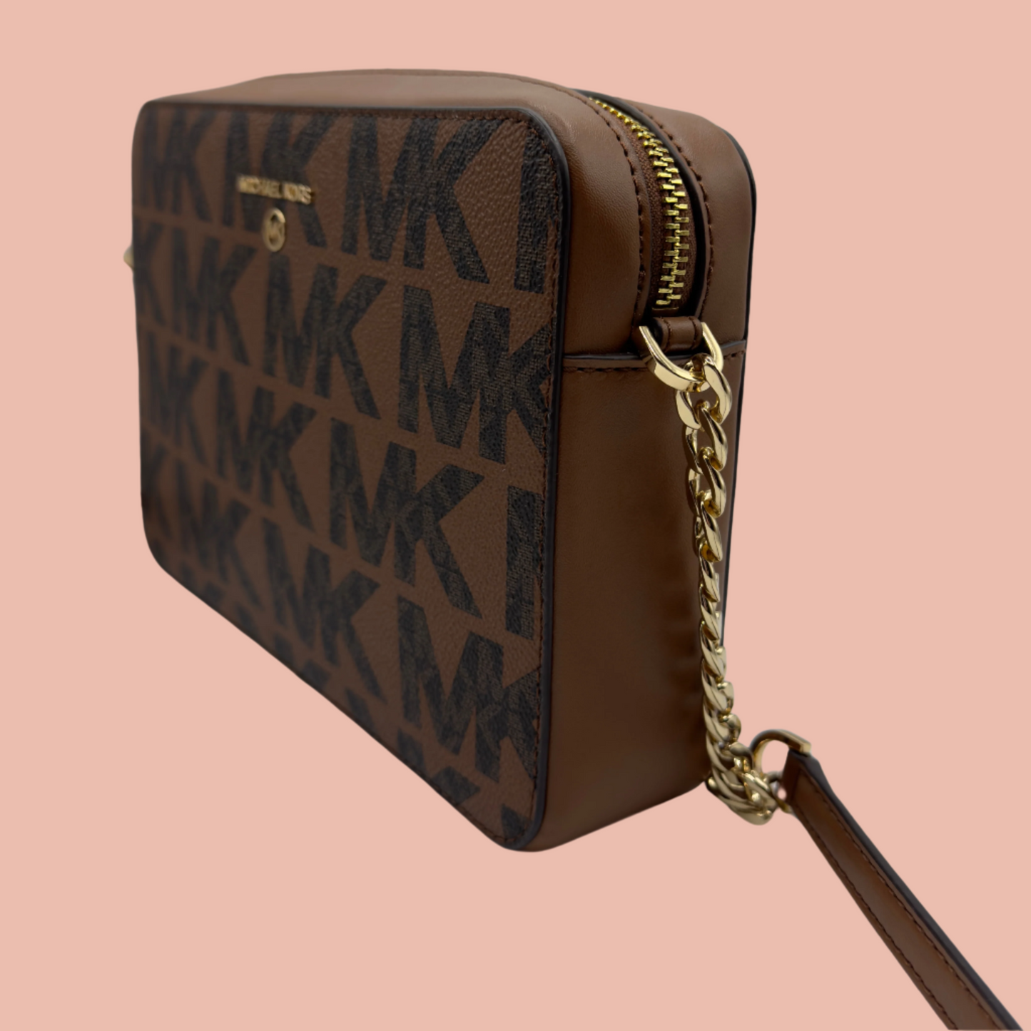 Michael Kors Jet Set Charm  Crossbody Brown Monogram