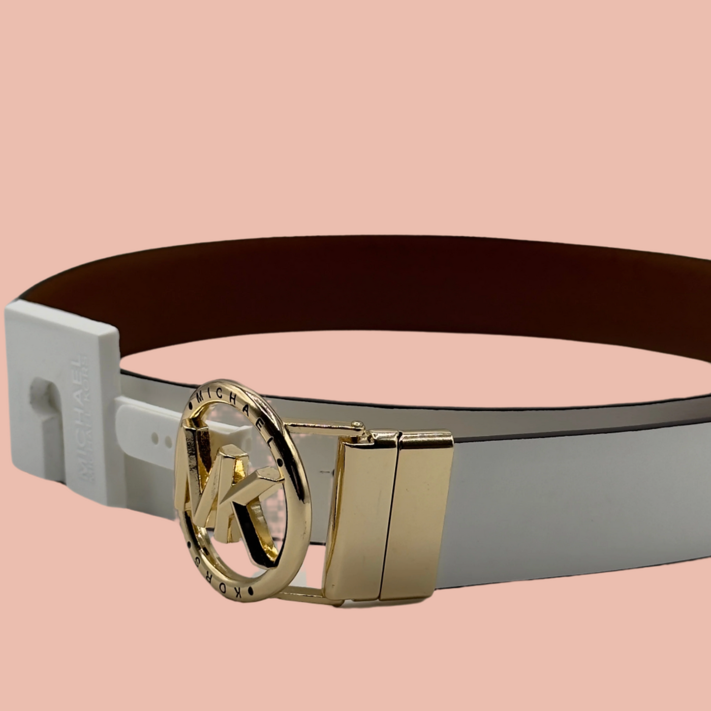 Michael Kors White Monogram Belt