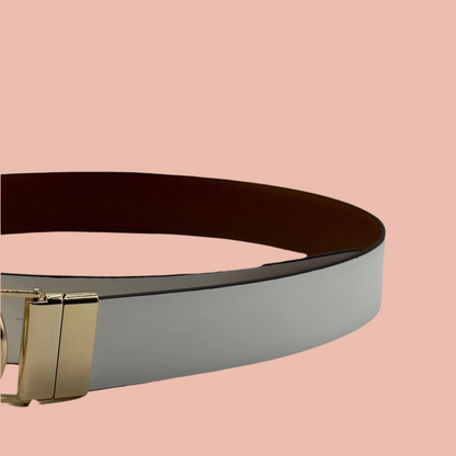 Michael Kors White Monogram Belt