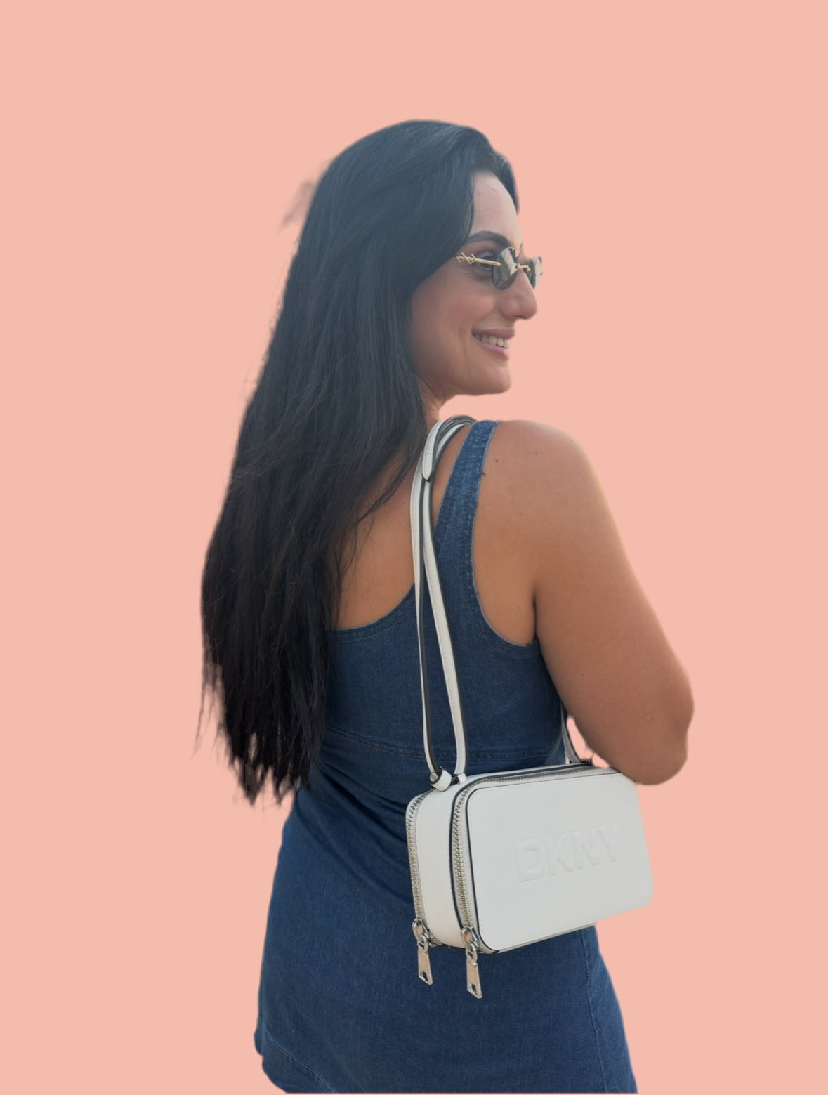 DKNY Double Zipper Small Crossbody Bag