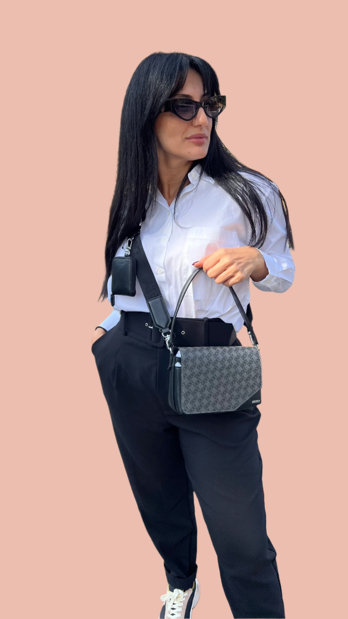 DKNY Mecca Shoulder and Crossbody Black