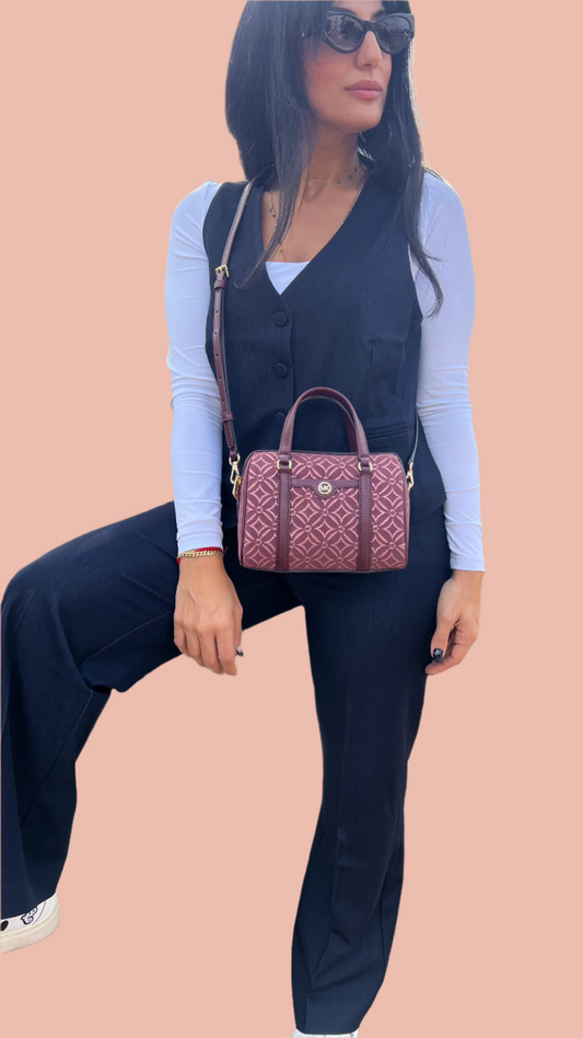 Michael Kors Small Duffle Crossbody Burgundy