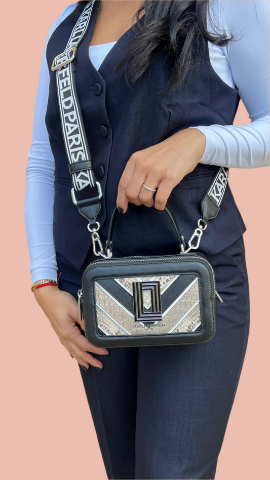 Karl Lagerfeld simone leather camera crossbody