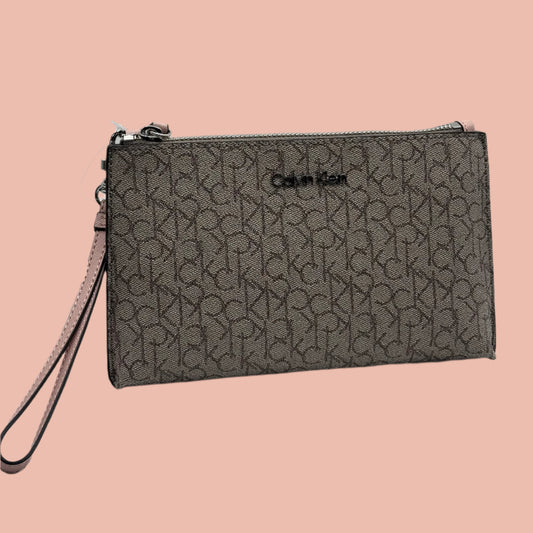 Calvin Klein Wristlet Beige/Pink