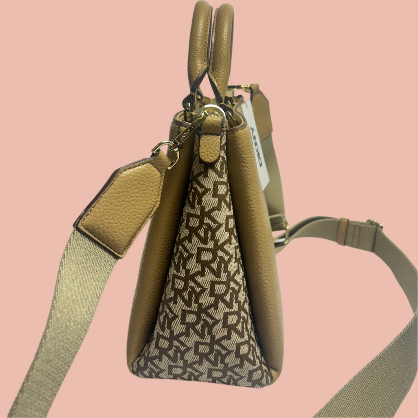 DKNY Satchel with Strap in Camel