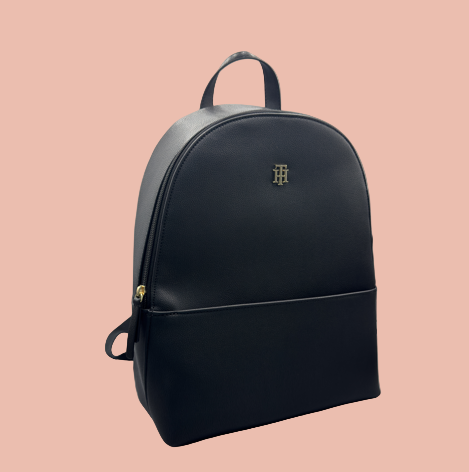 Tommy Hilfiger Black Backpack – 1 Zipper
