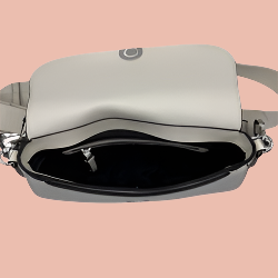 Calvin Klein crossbody features a sleek flap design