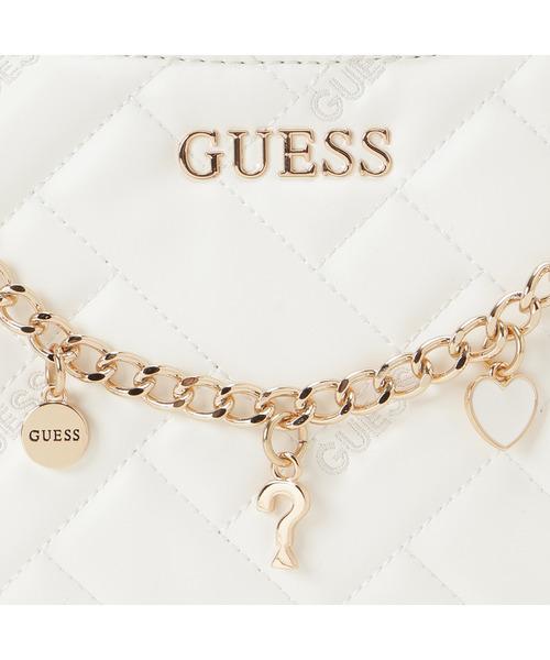 Guess White Bag with Gold Charms