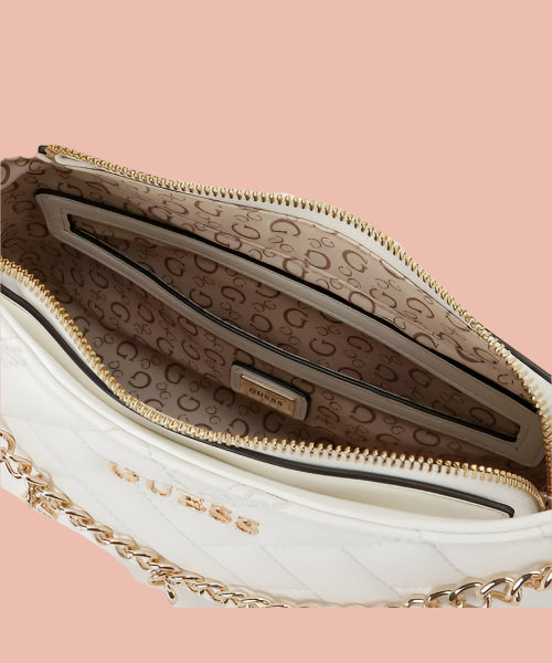 Guess White Bag with Gold Charms