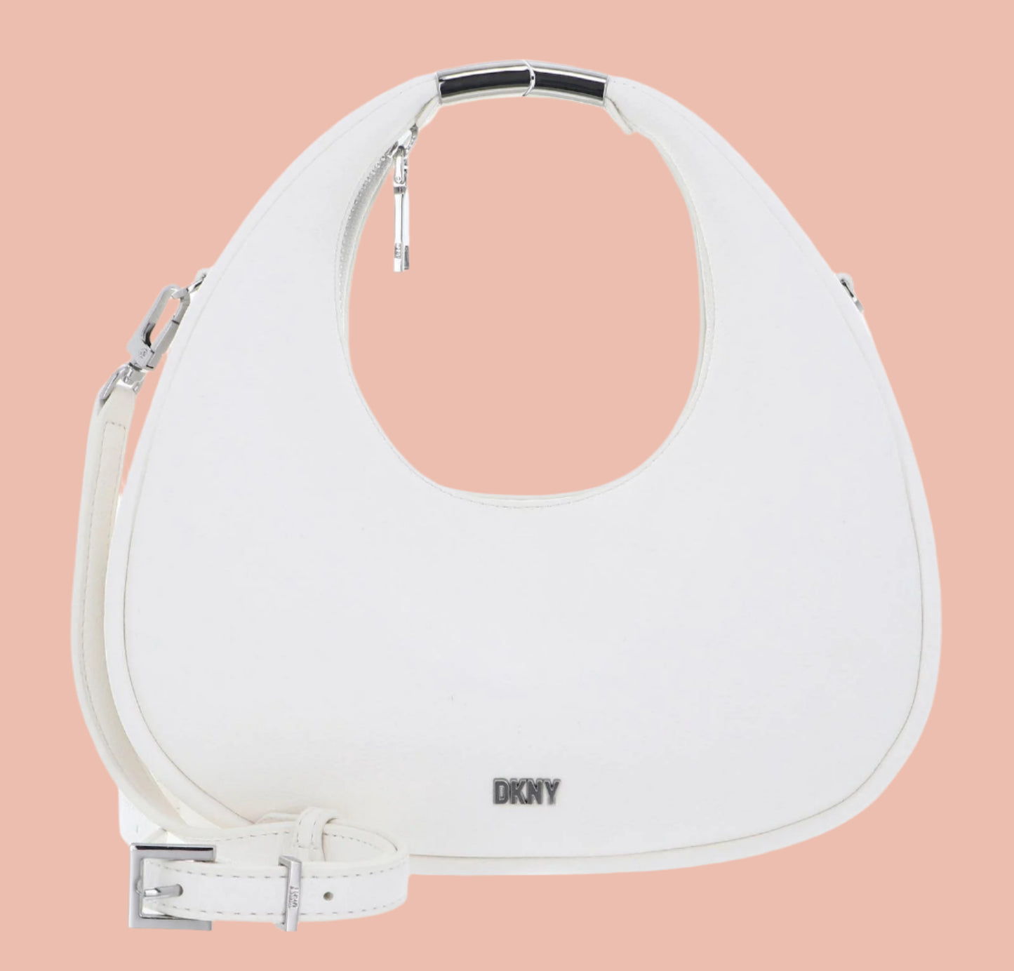 DKNY Margot Crescent White Crossbody Bag