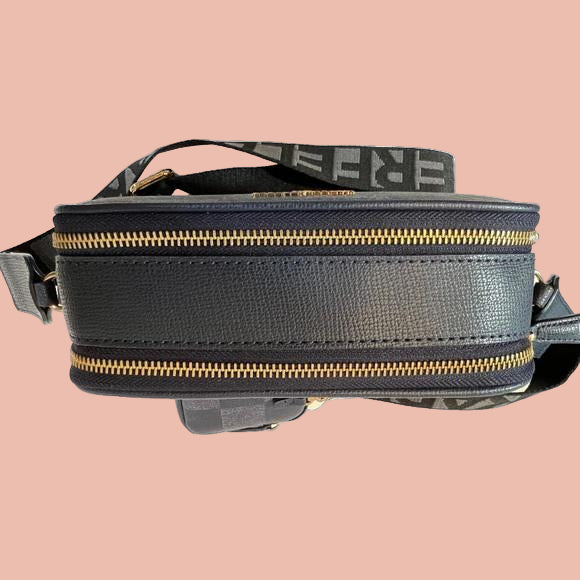 Karl Lagerfeld Denim Crossbody Bag with Logo Strap