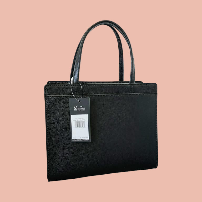 Karl Lagerfeld Black Shoulder Bag with Motifs