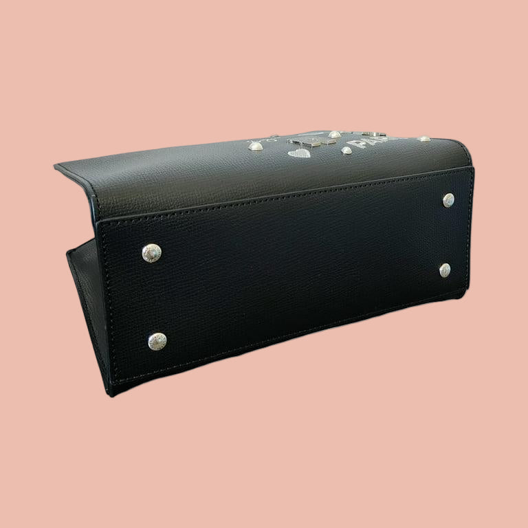 Karl Lagerfeld Black Shoulder Bag with Motifs