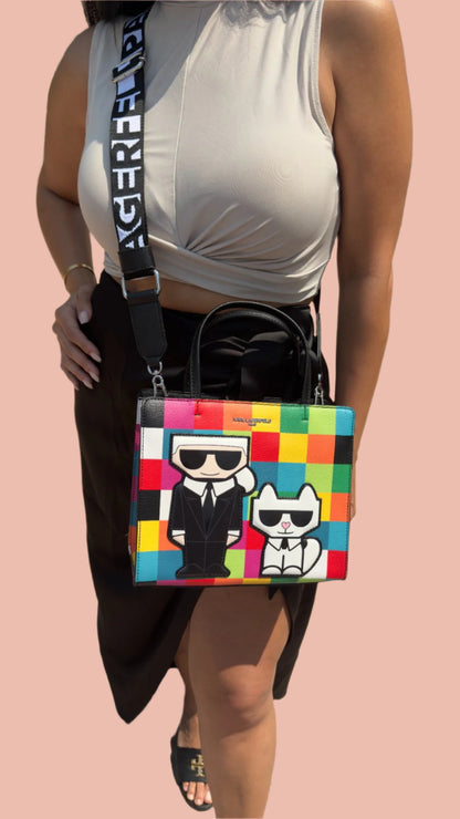 Karl Lagerfeld Mayebelle Satchel Colorful