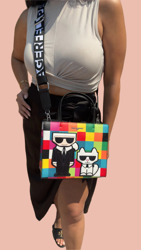 Karl Lagerfeld Mayebelle Satchel Colorful
