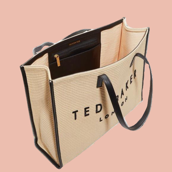 Ted Baker Large Tote Bag – Beige & Black