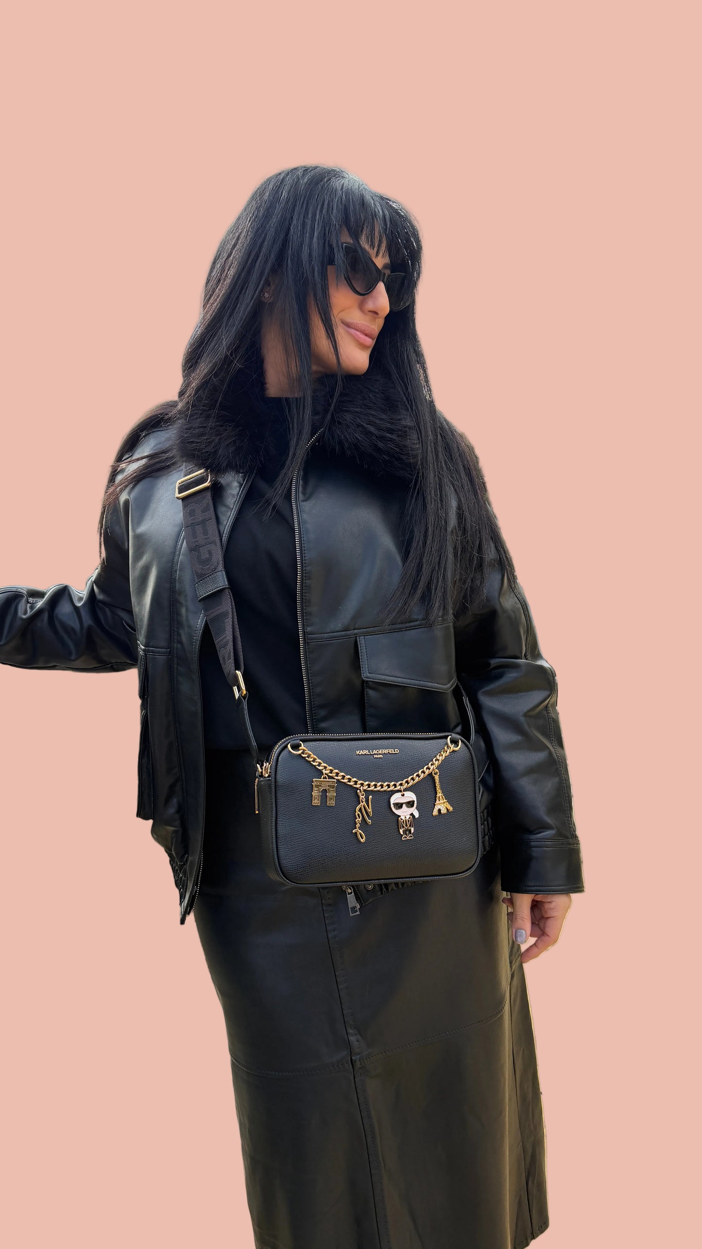 Karl Lagerfeld Crossbody with Gold Chain