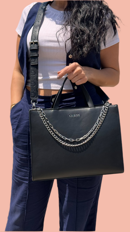 Guess SATCHEL WITH CROSSBODY CHAIN