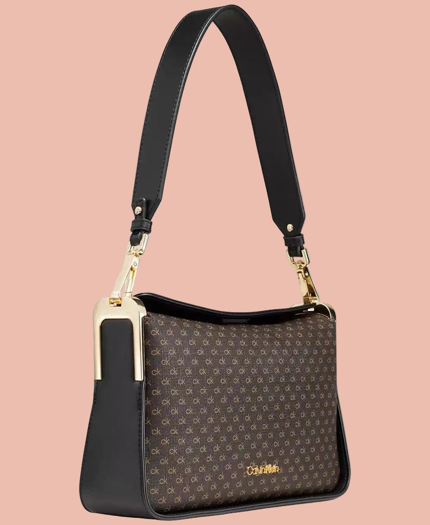 Calvin Klein Brown Monogram Shoulder