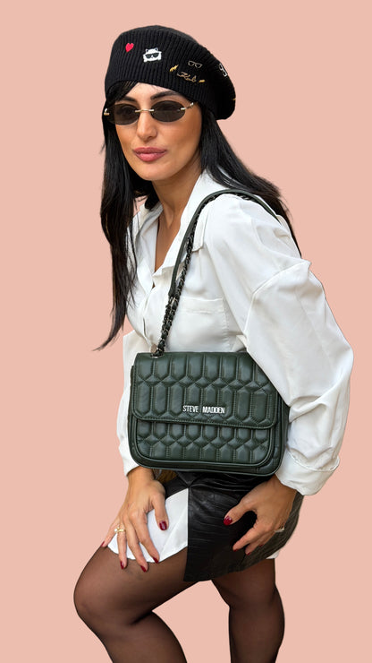 Steve Madden Bniles Quilted Flap Shoulder/Crossbody