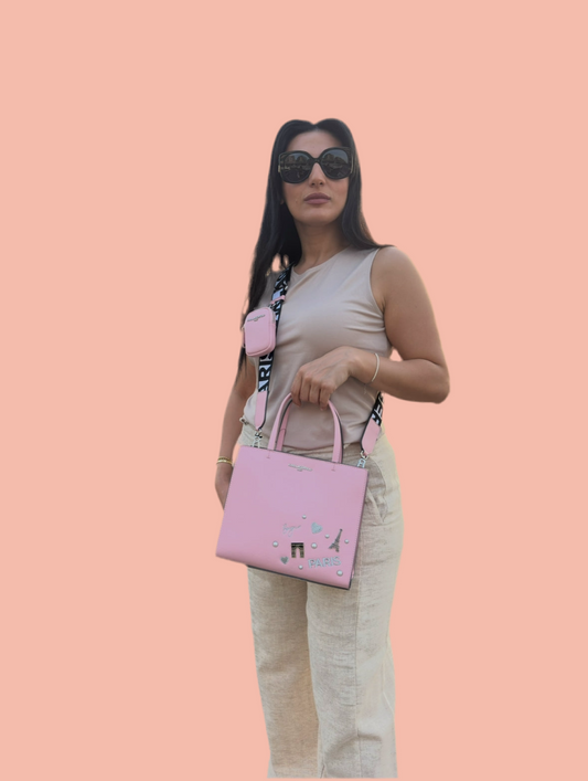 Karl Lagerfeld Pink Satchel Bag