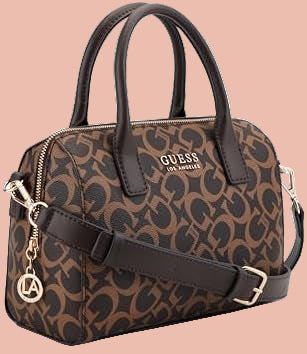 Guess Berkton Logo Barrel Satchel