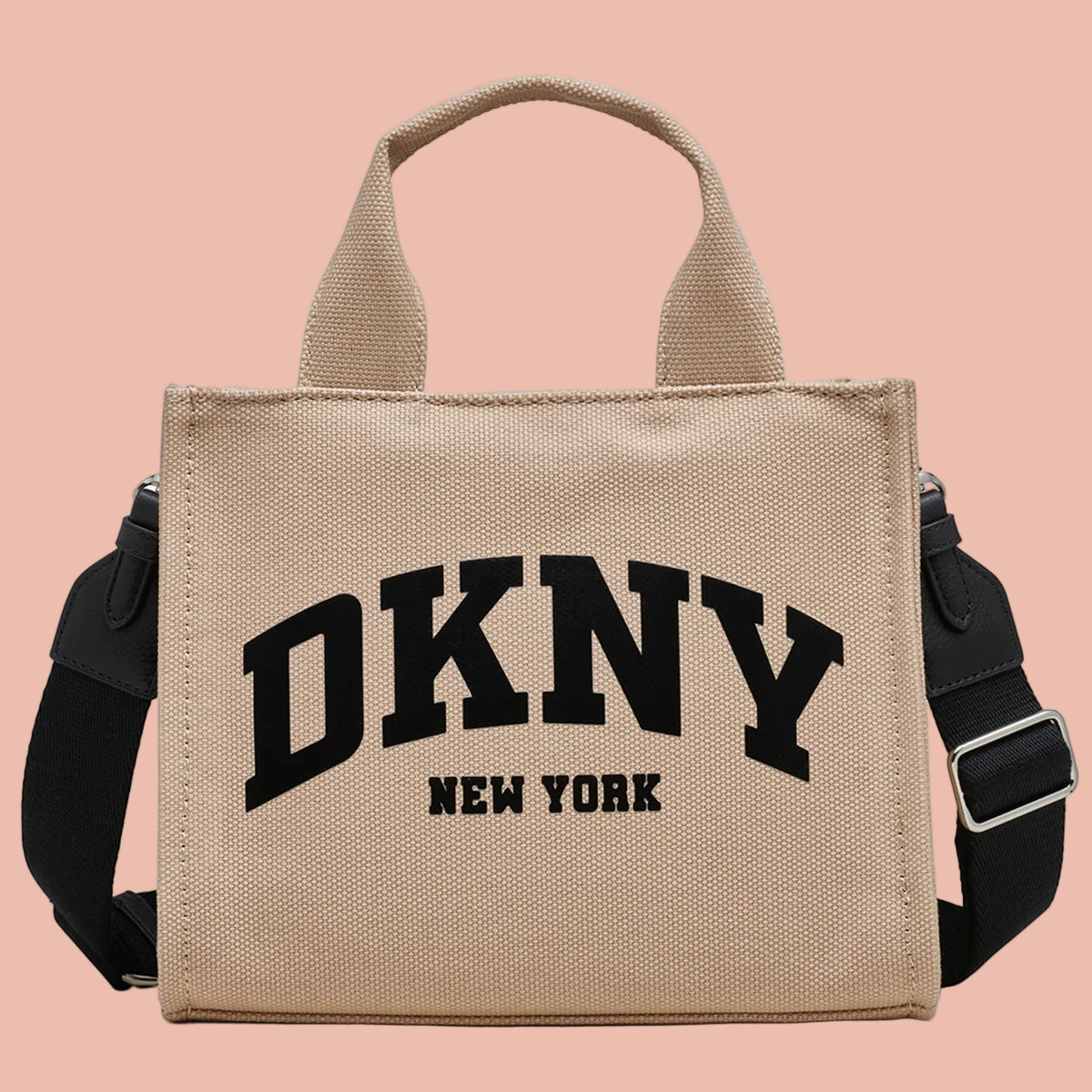 DKNY HADLEE SMALL CANVAS LOGO TOTE